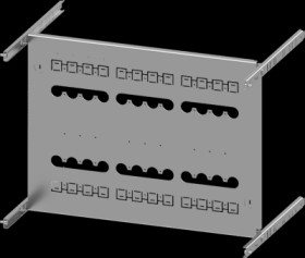 Mounting plate, metal, (L x W x H x D) 600 x 600 x 400 x 400 mm, for 3VA20 (100A), 3 pole, fixed installation, 8PQ6000-8BA37
