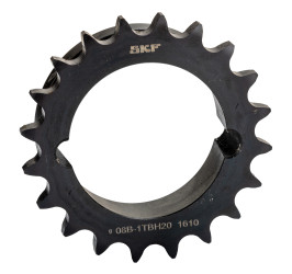 Koło łańcuchowe drabinkowe, 20 zębów, 08B-1, Nakrętka stożkowa, śr otworu: 42mm, śr toczna: 81.19mm, Stal