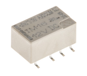Przekaźnik sygnału, 12V dc, 2 A, DPDT, 2-polowy, montaż SMD, TE Connectivity IM