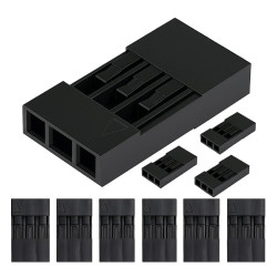 Wtyk kołkowy 2,54mm - 3 piny - 10 szt - osłonka - do układów elektronicznych