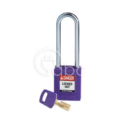 Kłódka LOTO SafeKey nylonowa, szekla stalowa 76 mm, fioletowa, 150233