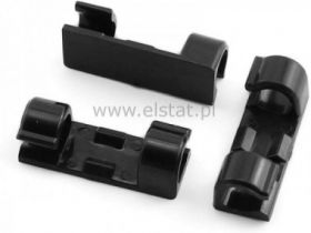 Uchwyt organizer do kabli czarny 30x11mm - 10szt