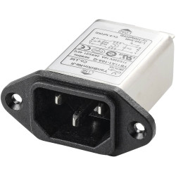 TRU COMPONENTS TC-10101440 Line filter IEC socket 250V 10A 0.3mH 58x50x22.8mm