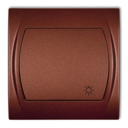 LOGO Przycisk /światło/ podświetlany brązowy metalik 9LWP-5L