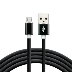 Kabel przewód silikonowy USB - micro USB everActive CBS-1.5MB 150cm z obsługą szybkiego ładowania do 2,4A czarny
