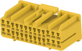 Socket, 26 pole, straight, 2 rows, yellow, 917992-7