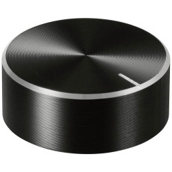 TruComponents 320045 Control knob &#x2B; marking Black (&#xD8; x H) 25mmx10mmAlu/Plastic