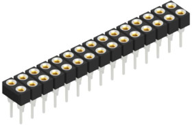 Socket header, 30 pole, pitch 2.54 mm, straight, 10041129