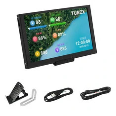 AIDA64 5-calowy monitor LCD typu IPS z drugim ekranem, obsługujący Dynamiczny Ekran Sub-Screen USB Typ-C, umożliwiający swobodne
