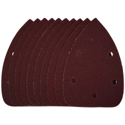 Draper 42107 Detail Sanding Sheets-Hook and Loop, 140mm, 80 Grit, SSD2 10Pc