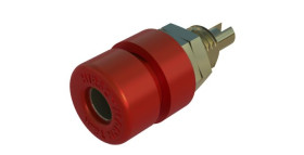 Gniazdo bananowe Żeński Połączenie lutowane typ Gniazdo bananowe Czerwony 32A Hirschmann Test & Measurement rozmiar 4 mm