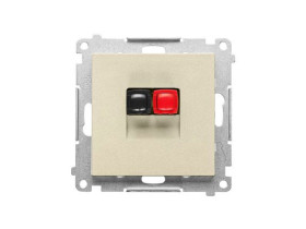 SIMON 55 Gniazdo głośnikowe pojedyncze szampański mat TGL1.01/144 KONTAKT SIMON