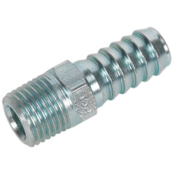Sealey AC09 Screwed Tail Piece Male 1/4&quot;bspt - 3/8&quot; Hose Pack of 5