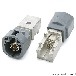 D4S20D-40MA5-G RIGHT ANGLE PLUG FOR PCB GRAY THT ROSENBERGE