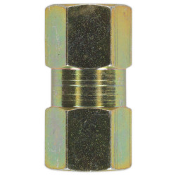 Sealey BC10100F Brake Tube Connector M10 x 1mm Female to Female Pack of 10