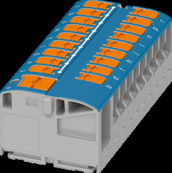 1019614 PTVFIX distributor block, 6/18x2.5, blue