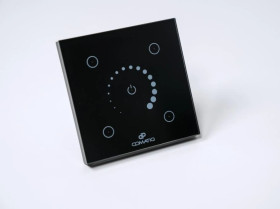 Wyłącznik dotykowy szklany panel sterujący DALI-2 IQswitch.100 czarny Comatiq