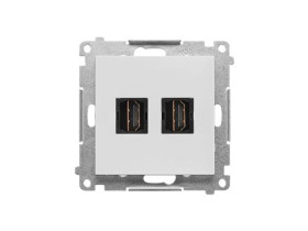 SIMON 55 Gniazdo HDMI podwójne jasnoszary mat TGHDMI2.01/114 KONTAKT SIMON