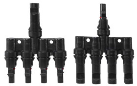 Rozgałęźnik złącza fotowoltaicznego MC4 - poczwórny równoległy + -MC4-RR-4