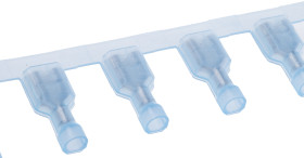 Konektor płaski Żeński 6.35 x 0.81mm długość 0.855cal Izolacja: Izolowane Cyna