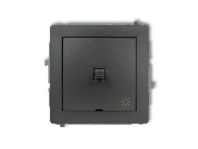 DECO Wyłącznik zwierny przycisk "światło" w stylu amerykańskim grafitowy 11DWPUS-5 KARLIK