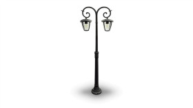 Lampa Ogrodowa Pole Vt-738 2Xe27 Max. 60W Czarna 7061
