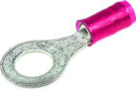 Zacisk oczkowy rozmiar przewodu 1.65mm² Ø , M5 izolowany średnica wew 5mm Czerwony TE Connectivity