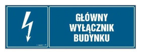 ZNAK - HH013 Główny wyłącznik budynku 15 x 5 cm FN - Folia samoprzylepna