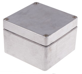 Obudowa Aluminium odlewane szerokość zew. 120 mm długość zew. 122 mm wys. zew. 81 mm RS PRO IP66 Srebrny