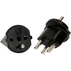 Max Hauri 169115 Fixed Adapter Piece Typ23/Earthing Contact Black