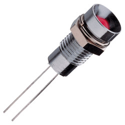 Signal Construct SMZS082 8.2mm 2.1V Green LED Recessed Chrome Indicator Lamp