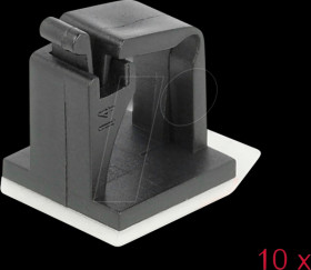 60247 Cable holder with retainer clip, self-adhesive, black