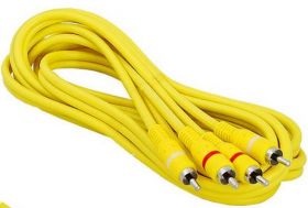 Przyłącze kabel 2xRCA CHINCH żółty (3m)