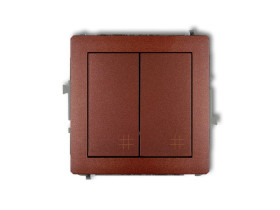 DECO Wyłącznik krzyżowy podwójny brązowy metalik 9DWP-66 KARLIK