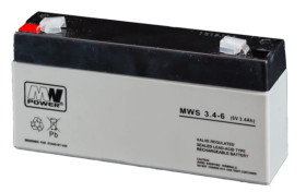 Akumulator VRLA AGM 6V 3.4Ah (żywotność 3-5lat) MWS 3.4-6
