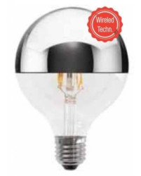 Żarówka LED GLOBO 5W/830 (40W) DIM 95MM SREBRNA W KOPULE - bańka szklana LEUCI (555348.0101)