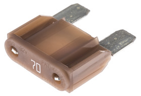 Bezpiecznik samochodowy, 70A kolor Żółtobrązowy, Littelfuse 32V dc