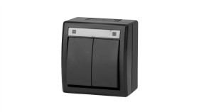 Aquant 2K Łącznik Natynkowy Świecznikowy Ip55 Antracytowy 5002-17