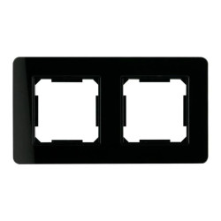 Ramka podwójna, szklana, czarna, QUAD Electromalt, QAD1002GB