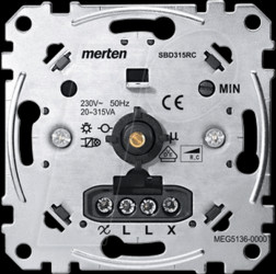 MEG5136-0000 Rotary dimmer insert - for capacitive load, 20 - 315 W
