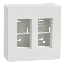 Stacja robocza 2x4 moduły, Unica System+, pozioma, biała