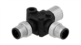 Ss040404-Mfm-Ts001 Trójnik M12 Gniazdo Żeński,M12 Męski X2 Pin 4 Ip68 T