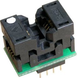 Adapter SO8-->DIL8 ZIF dla pamięci szeregowych EEPROM i uP (SO8)