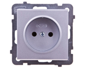 SONATA Gniazdo pojedyncze b/u srebro mat GP-1R/m/38