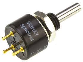 Potencjometr 5kΩ typ Obrotowy Vishay średnica wału 3,18 mm 2W długość wału 17.8mm średnica 12.7mm Montaż panelowy