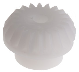 Przekładnia kątowa zęby 20 otwór 5mm 2:1 POM 1 kąt 20° skok 1mm Ścięte 110 → 120HRR