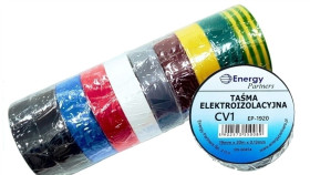 Taśma Elektroizolacyjna Pcw (Zestaw 10 Rolek 19Mm X 20M X 0,13Mm) Mix Kolorów