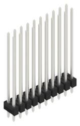 Pin header, 20 pole, pitch 2.54 mm, straight, black, 10055908