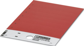PVC device marker, (L x W) 17.6 x 27 mm, red, carrier card with 21 pcs, 0804449