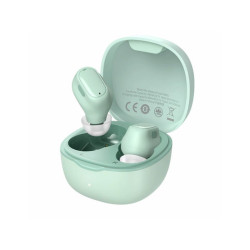 Słuchawki bluetooth Baseus WM01 Bezprzew, douszne TWS, zielone, BT5.0